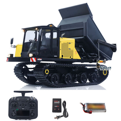 Super Frog 1/14 RC Hydraulic Crawler Dumper Truck T14R RTR Radio Controlled Metal Tracked Tipper Frsky X14 Light Electric Wiper