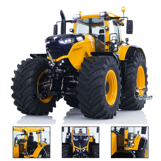 LESU 4x4 90% Metal Body 1/14 RC Hydraulic Tractor AOUE 1050 Radio Controlled Agricultural Vehicle Light Smoking Simulation Sound