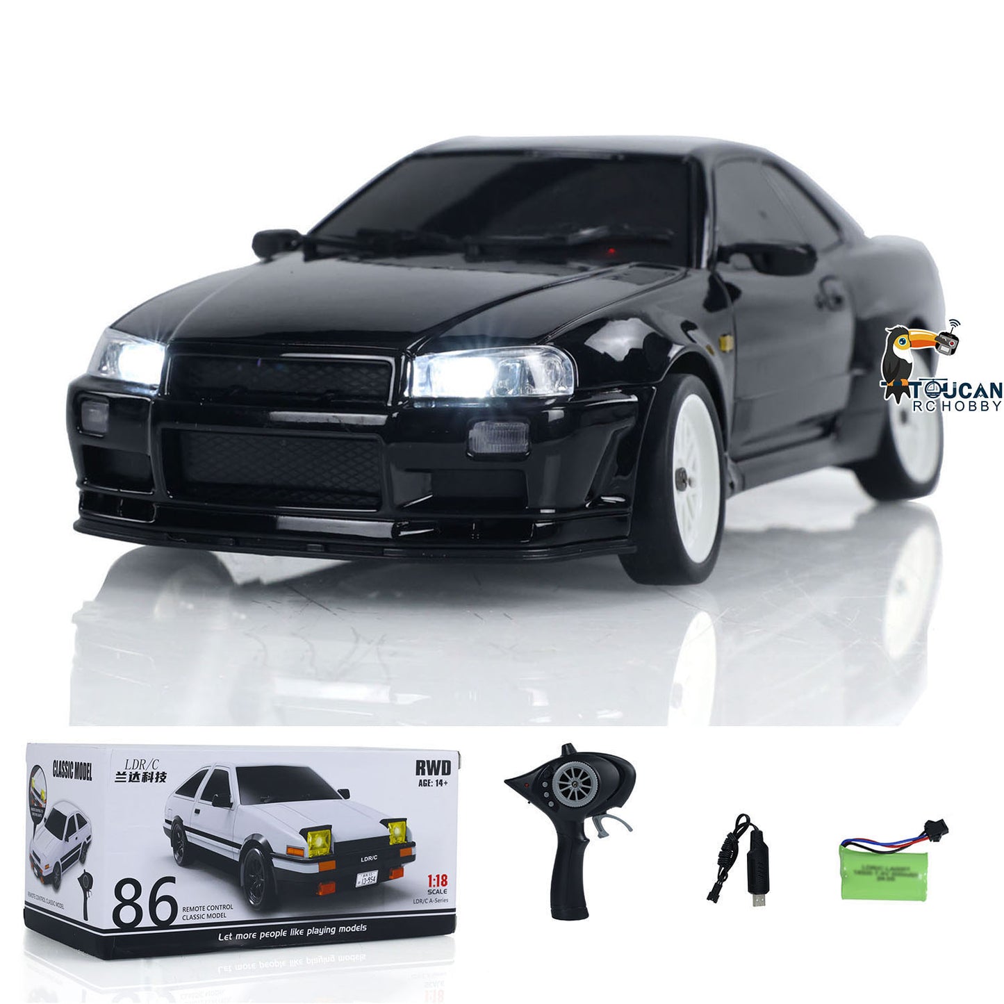 LDRC A99 1/18 Scale RWD RC Car Drift Car RTR Painted