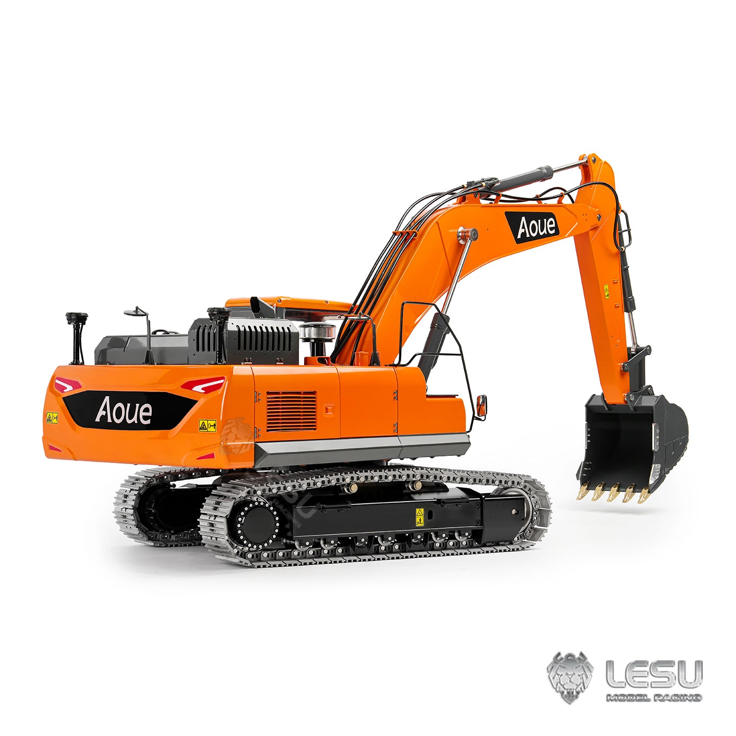 LESU 90% Metal 1/14 RC Hydraulic Digger Aoue DX350LC Remote Control Excavator Finished Model 3CH Valve Relief Valve 4MPA Pump