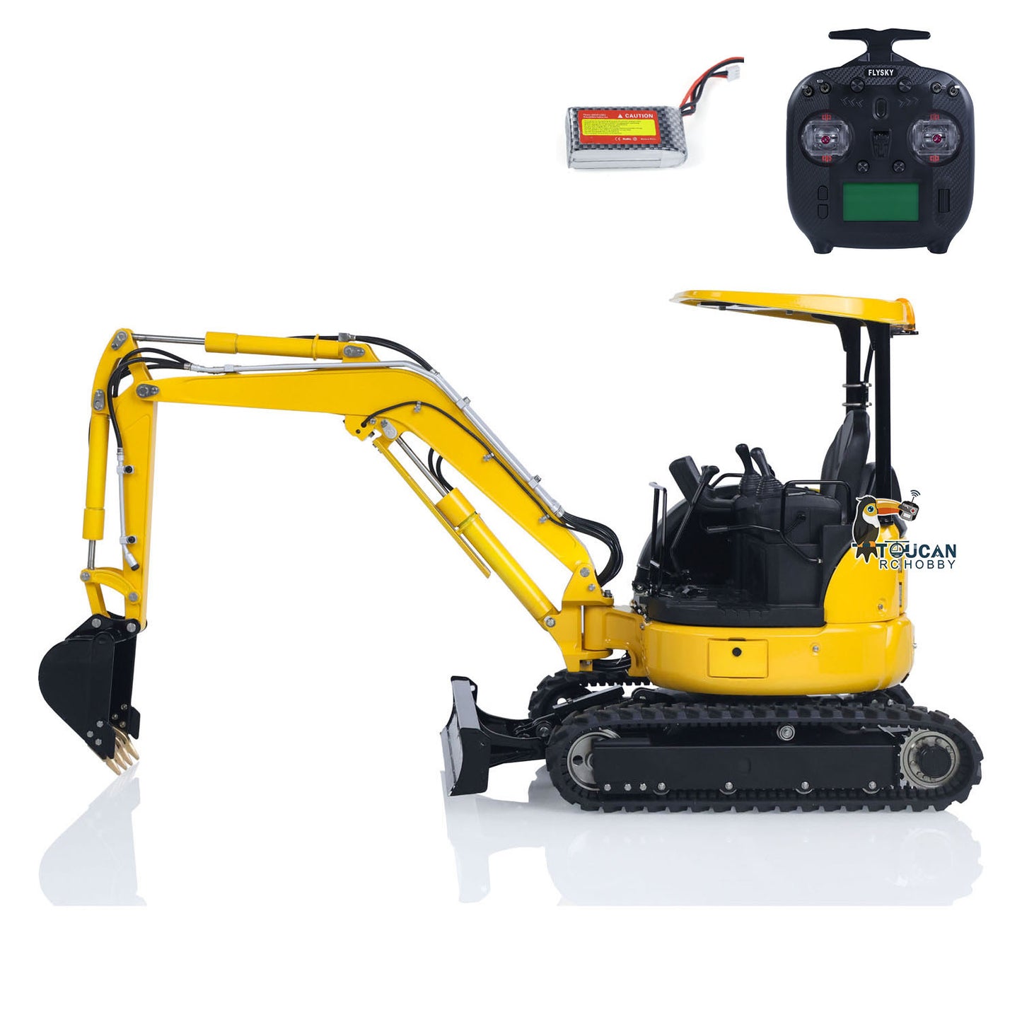 IN STOCK LESU 1/14 Mini RC Hydraulic Excavator PC30 Metal Radio Controlled Digger Model with 6CH Reversing Valves