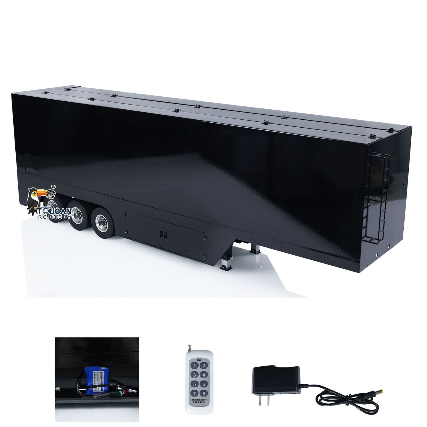 Metal 1/14 RC Mobile Stage Vehicles RC Roadshow Trailer Truck Model