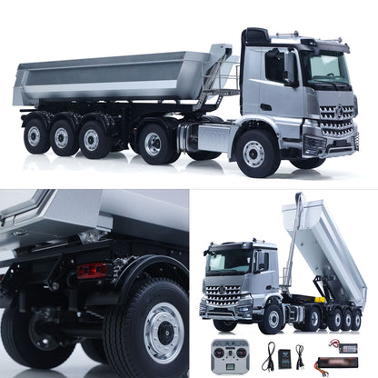 US STOCK Kabolite RTR Car 1/14 4X4 RC Tractor Truck 3Axles Electric Lifting Dump Trialer