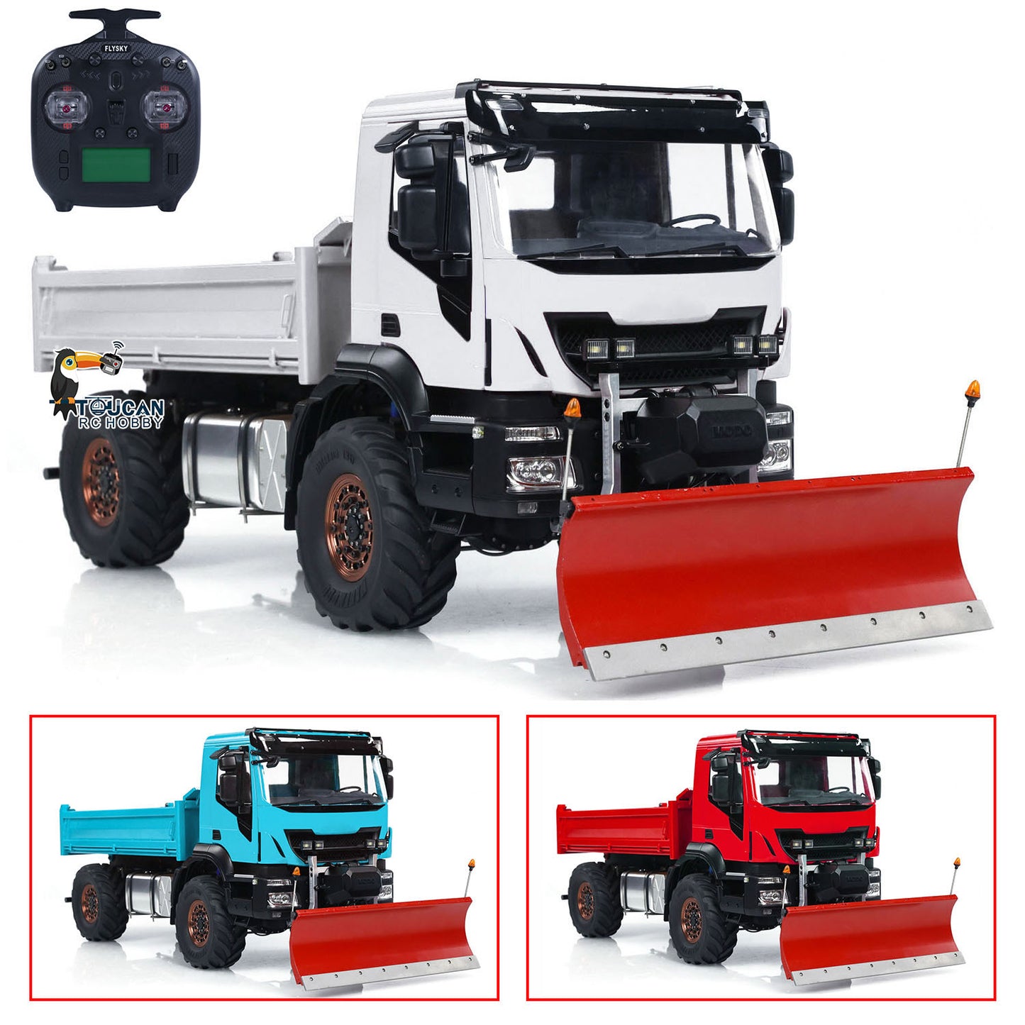 1:14 Hydraulic RC Dump Truck 4x4 Radio Control Tipper With Snow Blade