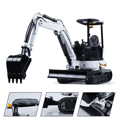 IN STOCK LESU 1/14 RC Hydraulic Excavator PC30 Mini Machine Toys  Light Pump Metal Radio Controlled Digger Model 6CH Plunger-type Valve