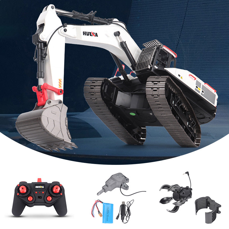ONLY ONE Fast Shipping 1/14 HUINA RC Metal Excavator Model Toys 1594 Radio Light Battery 22CH Sound