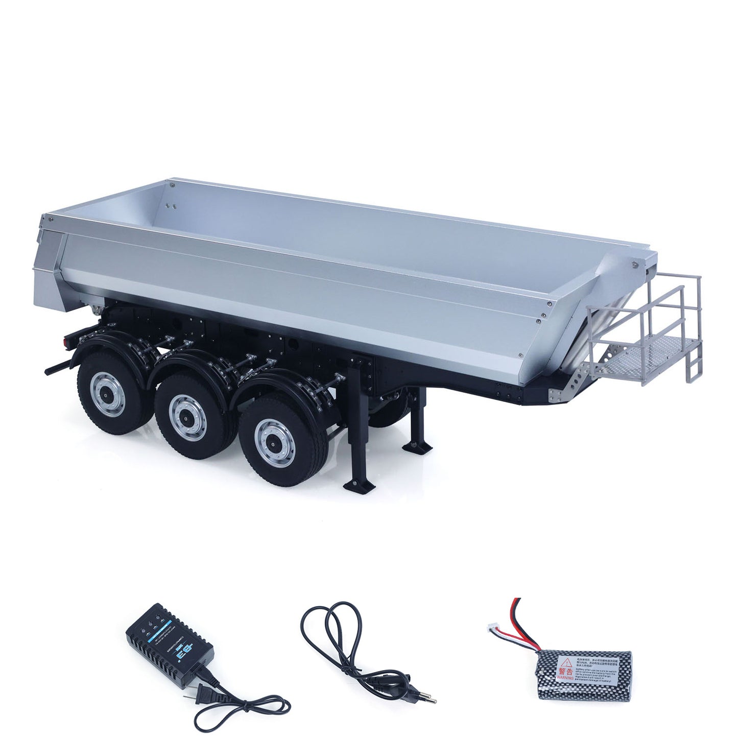 US STOCK 26.1Inches KABOLITE 1/14 Metal Radio Control Semi Trailer Dumper Electric Lifting for RC Tractor Truck 770S Light Support Leg