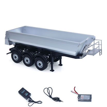 US STOCK 26.1Inches KABOLITE 1/14 Metal Radio Control Semi Trailer Dumper Electric Lifting for RC Tractor Truck 770S Light Support Leg