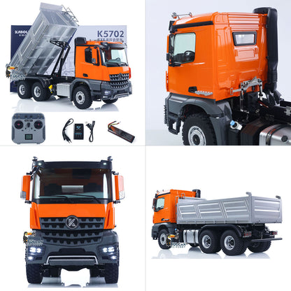 1/14 2.4G RC Electric Lifting Dumper 5702 Model 6*6 Tipper Vehicle 2Speed Sound Light Motor RTR Car Gifts Adults