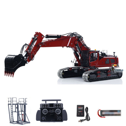 LESU LR960 Remote Control Digger 1/14 RC Full Hydraulic Excavator RTR Construction Vehicle Light Sound Smoke Unit Frsky XE Radio