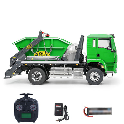 LESU 4X4 1/14 RC Hydraulic Swing Arm Garbage Truck Skip Loader TGS Paintied Car