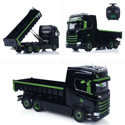 Fast Shipping Metal 6x6 1/14 Hydraulic RC Roll Off Dumper Truck Rear Axle Lifting Steering Car