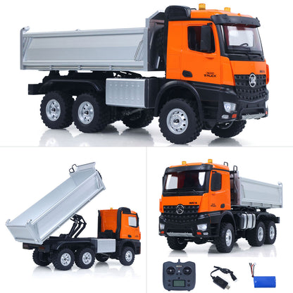 Fast Shipping 1/14 HUINA 1598 2.4G Remote Control Dumper 6*6 Engineering Transport Vehicle Lifting Rod Tipper Car Light Sound Battery Toys