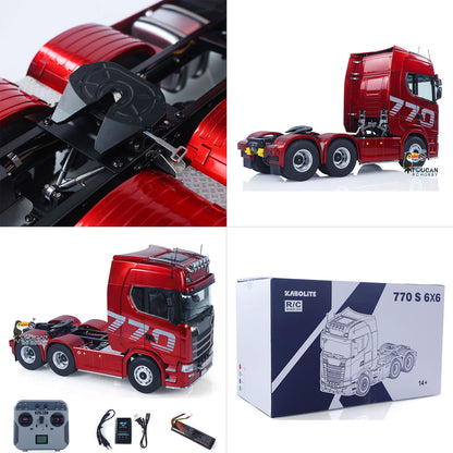 US STOCK KABOLITE 1/14 770S 100 RC Tractor Truck 6x6 Remote Control Lorry Car 2Speed Gearbox Differential Lock Battery Radio RTR Model
