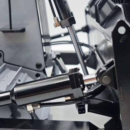 1/14 Metal RC Hydraulic Bulldozer DXR2 Light System Openable Door Remote Control Construction Vehicle JDM-98 Ultra Flysky Radio