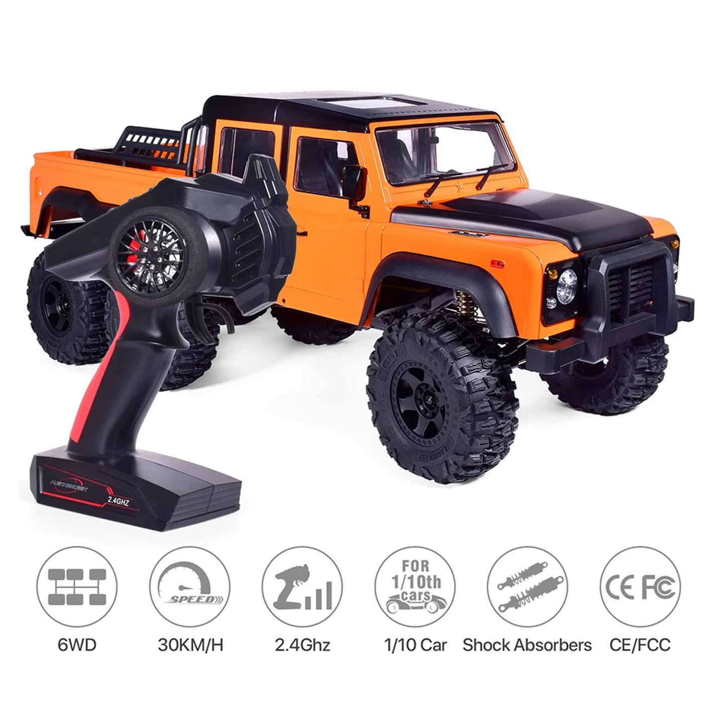 1/10 Scale 6WD RC Pick-up Rock Crawler Off-Road Truck PNP Version