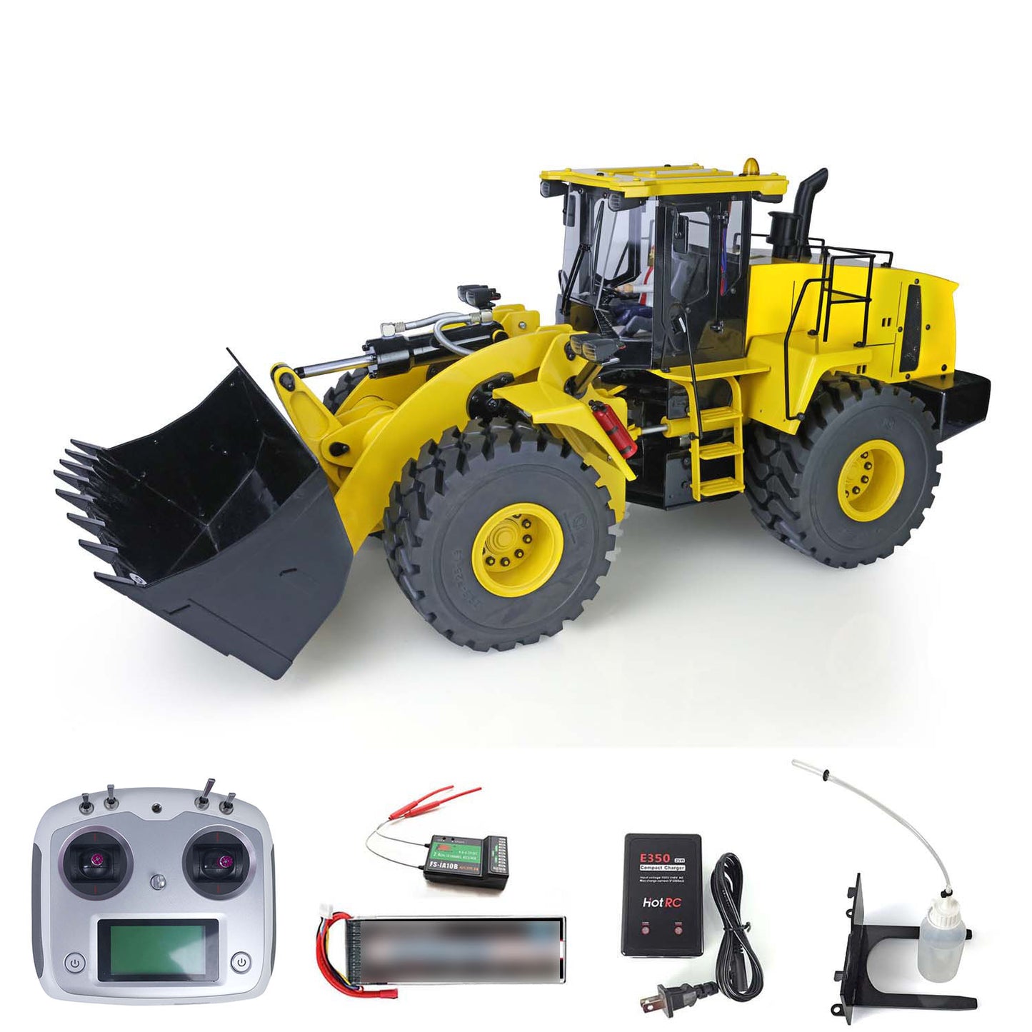 US STOCK Metal 1/14 Hydraulic Loader RC Model ESC Motor Servo Lights Sound Battery