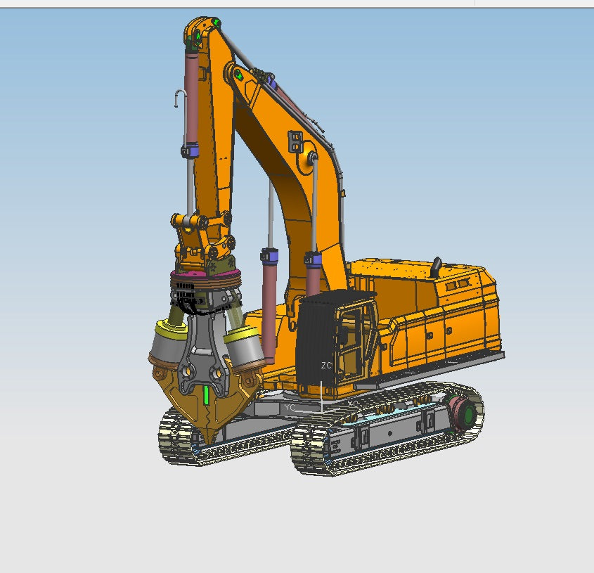 Metal Hydraulic Shear with 270¡ã Rotation for 1/12 RC Hydraulic Digger C395 Remote Control Construction Vehicles Excavator
