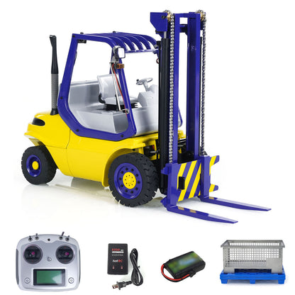 1/14 Hydraulic RC Forklift Wheeled Transfer Car Metal Construction Vehicles