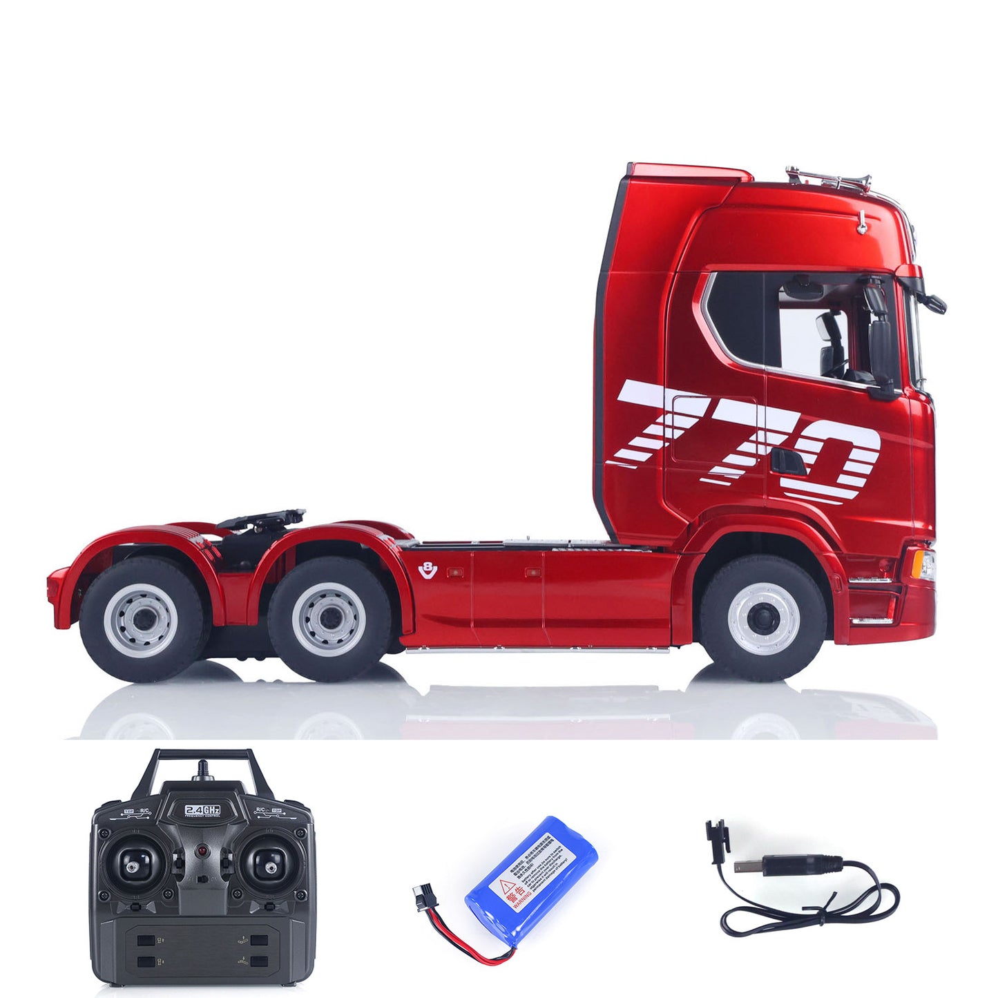 Fast Shipping 770S Plastic 1/18 RC Tractor Truck Toys Finished Model RTR 7.4V Battery Radio 19CH Light Sound Effects Remote Control Lorry Car