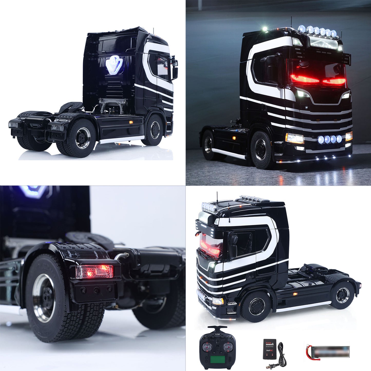 Unitru 05 770S 1/14 RC Tractor Truck 4x4 Metal Chassis RTR 3Speed Gearbox Remote Control Lorry Car Smoke Light Sound ST8 Battery
