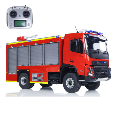 1/14 4X4 Plastic Chassis Radio Controlled Sprinkler Fire Truck VO FMX 2Speed Gerabox Water Spraying RC Model Vehicle No Battery