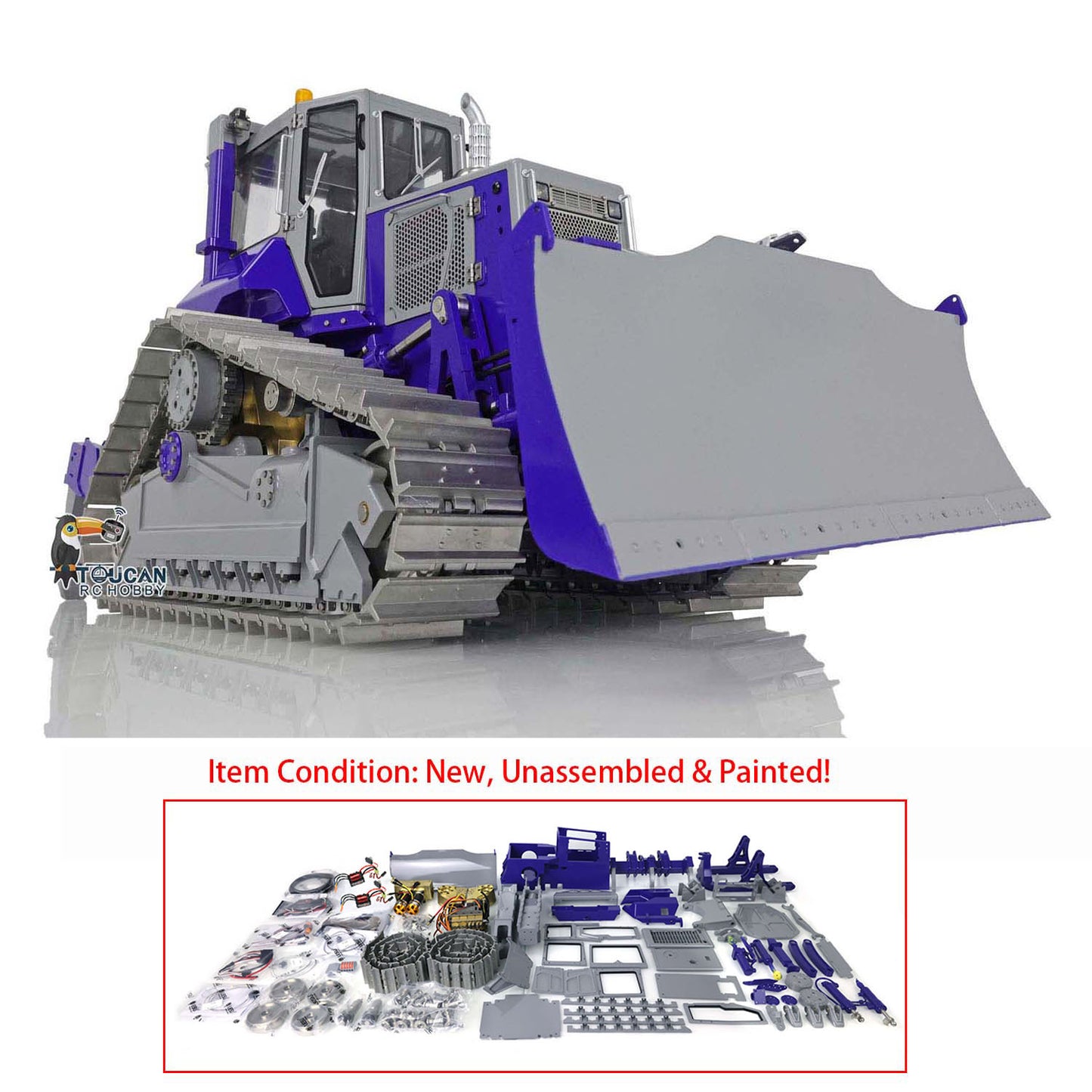 LESU 1/14 Aoue-DT60 Hydraulische RC Lackiert Unmontiert Crawler Planierraupe Bulldozer B0004