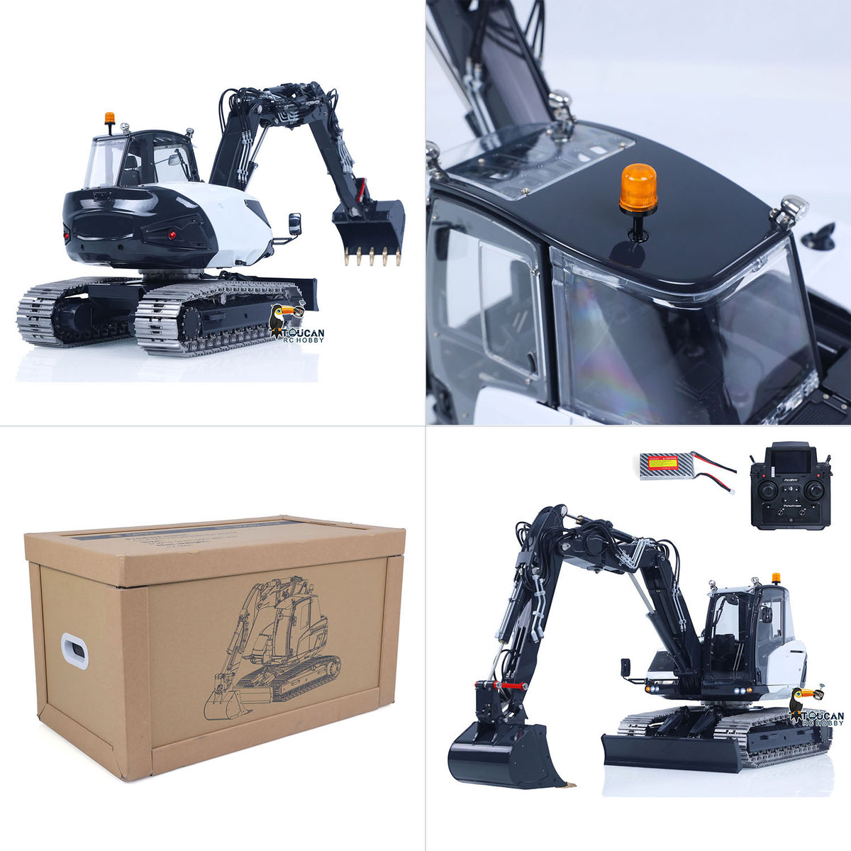 15MC LESU Metal 1/14 Hydraulic RC Excavator MC15 4 Arms Remote Control Digger Model 9 Ways Valve Dual Pumps Light Sound Radio Battery