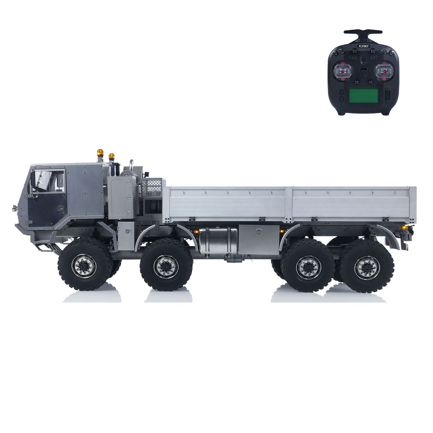 T815 3Speed 1/14 RC Off Road Military Truck Metal Body Remote Control 8*8 Transport Vehicle Flysky ST8 Radio Light Sound