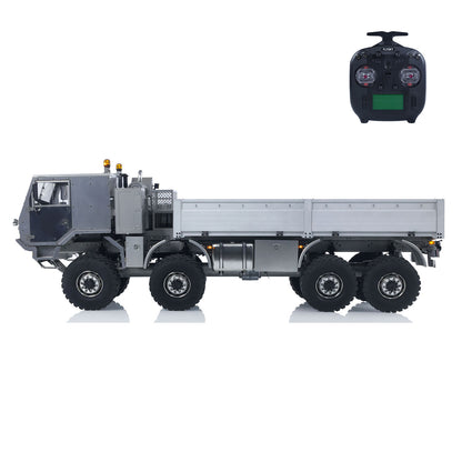 T815 3Speed 1/14 RC Off Road Military Truck Metal Body Remote Control 8*8 Transport Vehicle Flysky ST8 Radio Light Sound