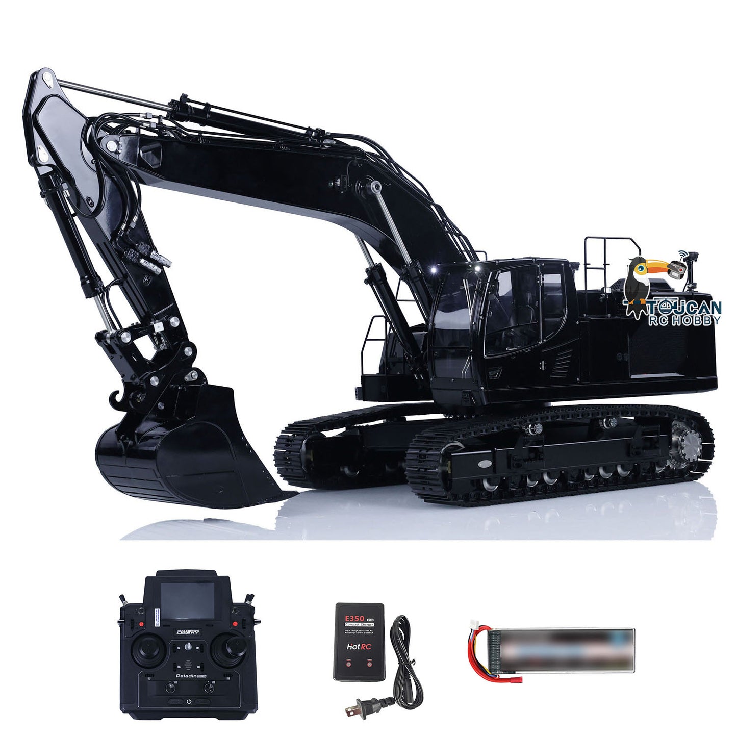 LESU 1/14 Aoue Metal Painted Assembled LR945 Hydraulic RC Excavator Digger B0016 With Quick Connector Coupler