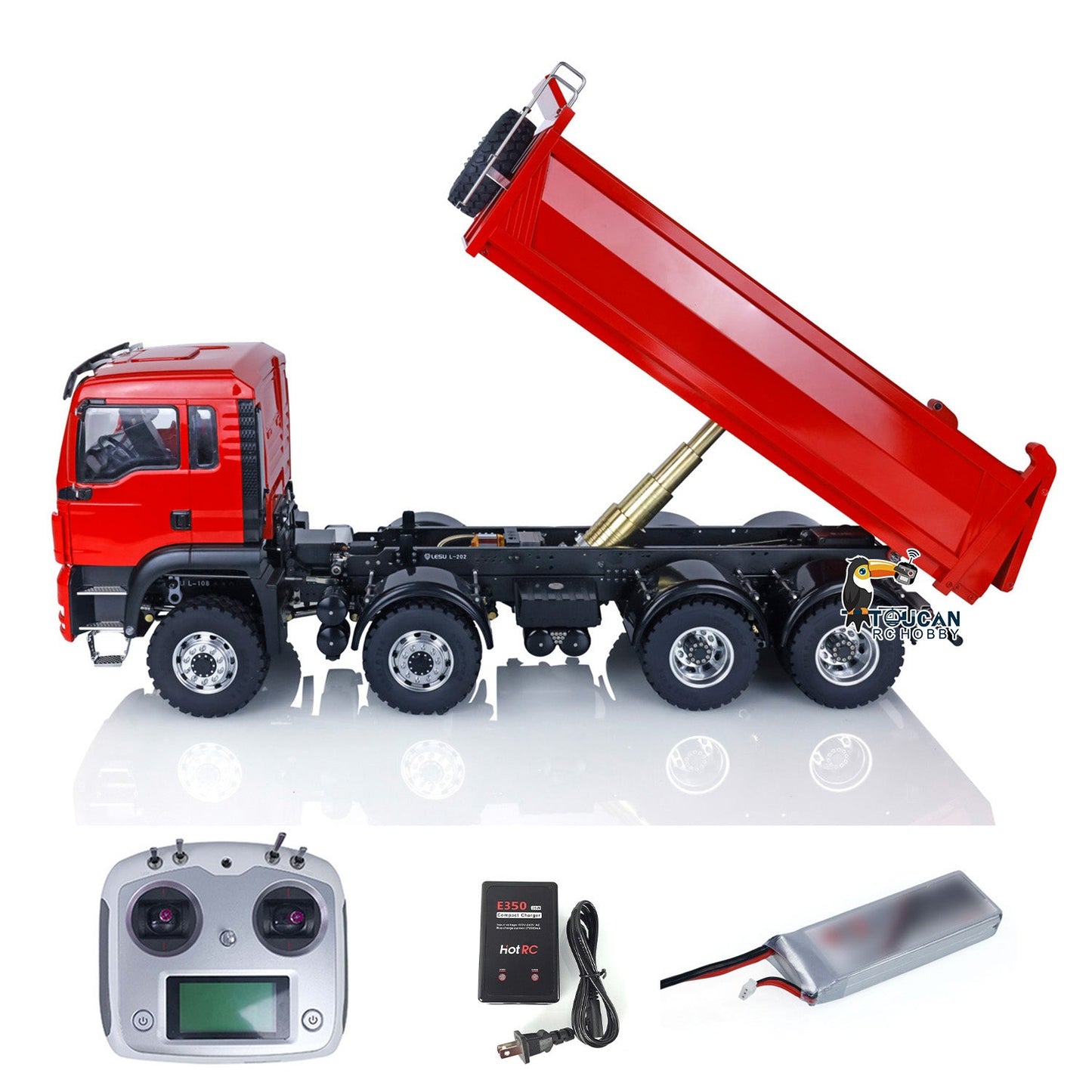 LESU 8x8 1/14 RC Hydraulic Lifting Dumper Truck