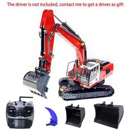 MTM 1/14 946 RC 2 Arms ARTR Metal Hydraulic Tracked Excavator Digger With Ripper Grab Tiltable Bucket