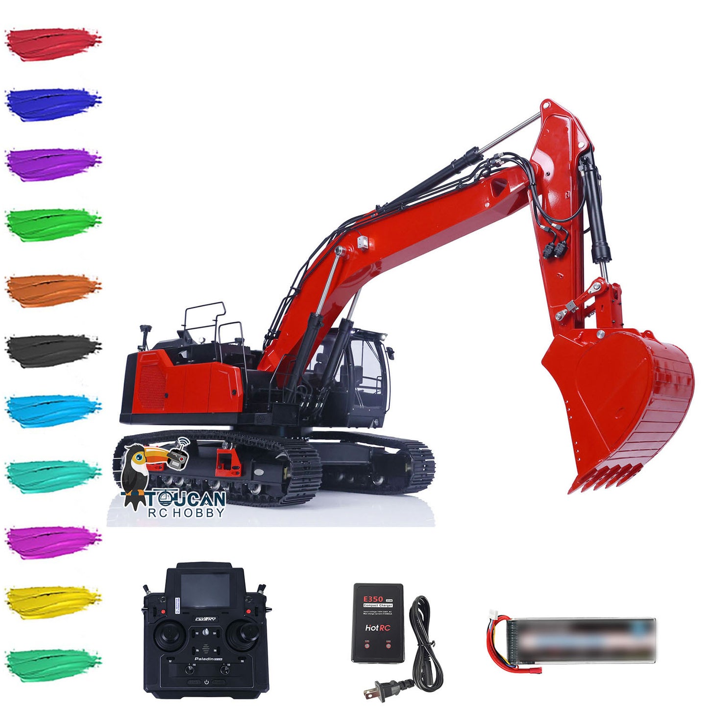 LESU 1/14 Aoue Metal Painted Assembled LR945 Hydraulic RC Excavator Digger B0016 With Sound System