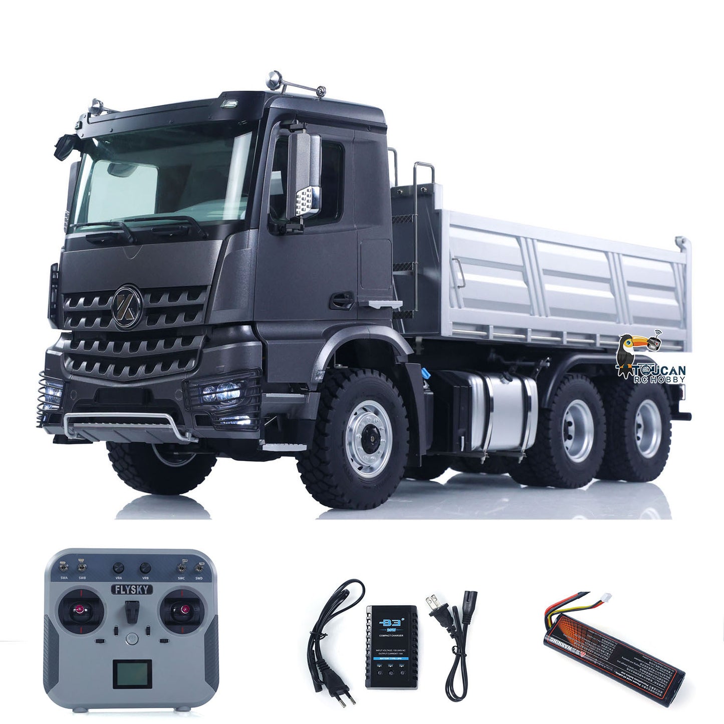 1/14 2.4G RC Electric Lifting Dumper 5702 Model 6*6 Tipper Vehicle 2Speed Sound Light Motor RTR Car Gifts Adults