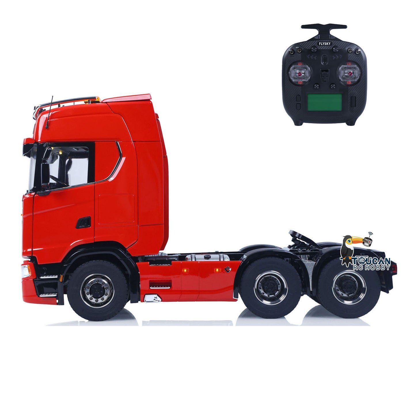 770S 1/14 6X6 RC Tractor Truck Liftable Rear Axle Wheel Hub Reduction Differential Locks Hobbywing ESC Flysky ST8 Light System