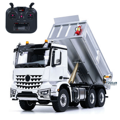 2Speed 6x6 Metal Chassis 1/14 Radio Controlled Hydraulic Dumper Truck 3348 Tipper Differential Axle Light Sound HotRC Radio 2026 PNP