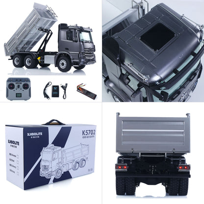 1/14 2.4G Remote Control Electric Lifting Dumper 5702 Model 6*6 Tipper Vehicle 2Speed Sound Light Motor RTR Car Gifts Adults