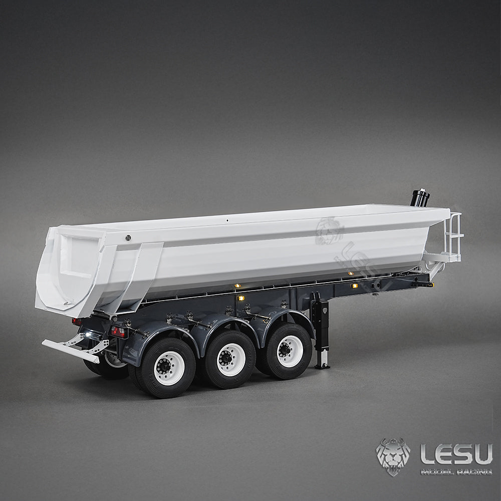 Metal LESU 3Axles 1/14 Hydraulic Dump Trailer for RC Tractor Truck DIY TAMIYA Radio Controlled Lorry Car 1851 3363 R470 770S
