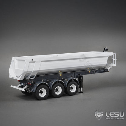 Metal LESU 3Axles 1/14 Hydraulic Dump Trailer for RC Tractor Truck DIY TAMIYA Radio Controlled Lorry Car 1851 3363 R470 770S