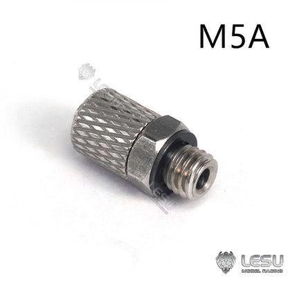 LESU A M3 Metal Straight Nozzle for 1/14 RC Tractor Truck DIY Model Car TAMIYA