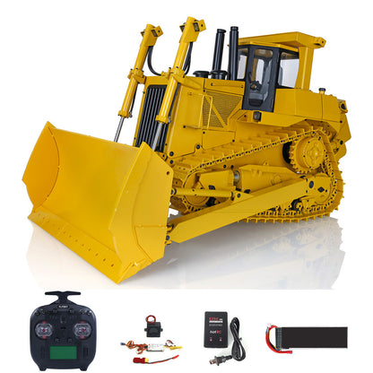 US STOCK 1/14 DXR2 Metal RC Hydraulic Bulldozer Radio Control Dozer 201 New Sound Module