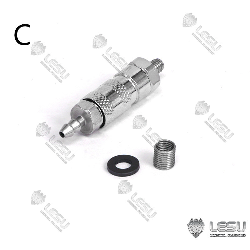 Metal 1/14 LESU Tubing Connector / Plugging Nozzle for TAMIYA RC Dumper Truck Hydraulic System