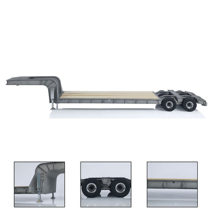 US STOCK LESU 872MM Metal Wood 4Axles Trailer for 1/14 RC TAMIYA Tractor Truck DIY Model