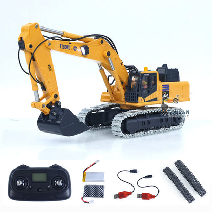 1/50 RC Digger PC520 Electric Liftingl Excavator Engineering Vehicle Metal Tracks Lights Sound Small Toy Collection