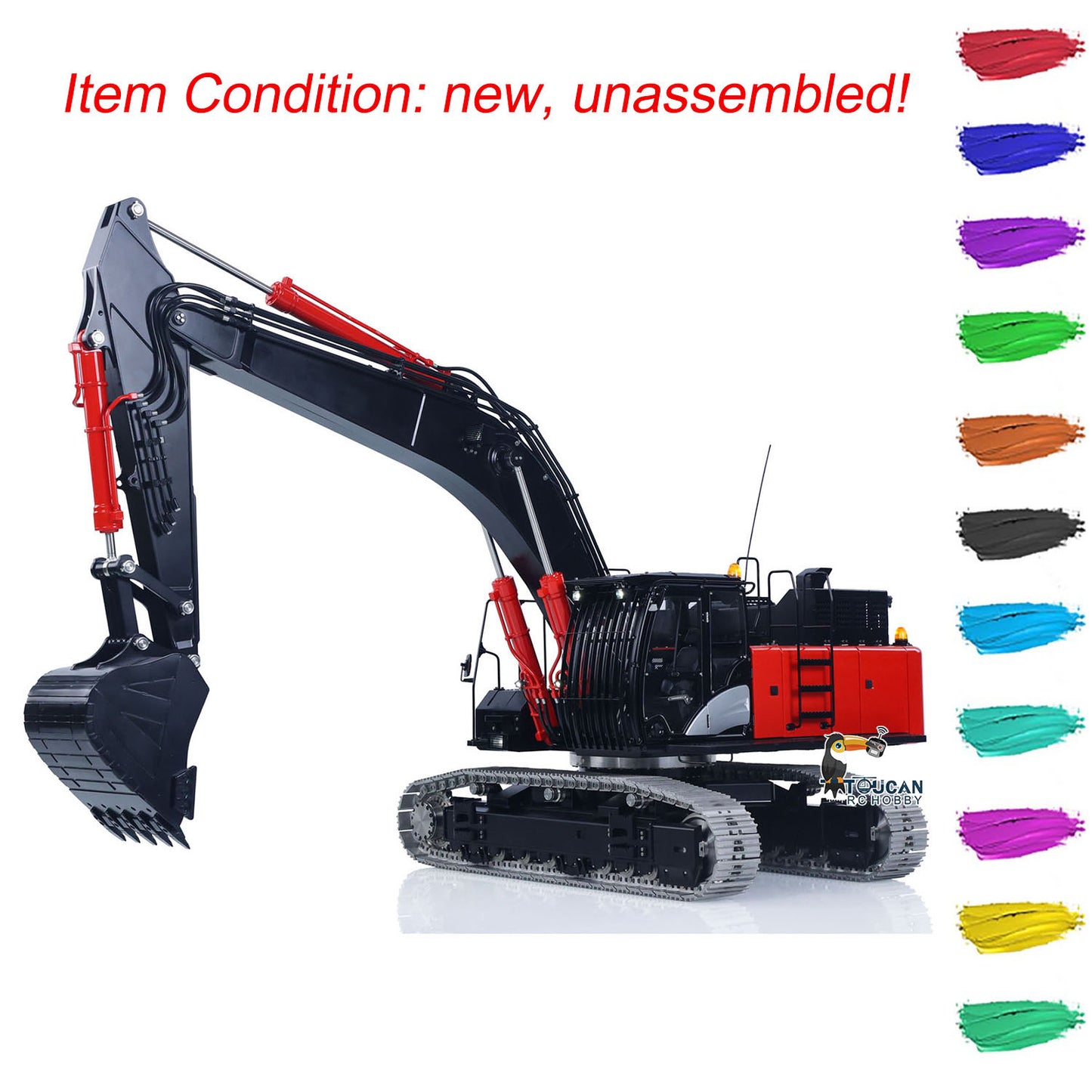 LESU Aoue ZX490 1/14 Remote Control Hydraulic Excavator KIT CNC Metal RC Digger Car 6CH Valve Light Brushless Pump Motor Model