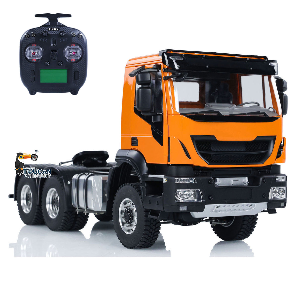 Camion tracteur RC en métal 1/14 6x6 PNP avec boîte de vitesses à 2 vitesses