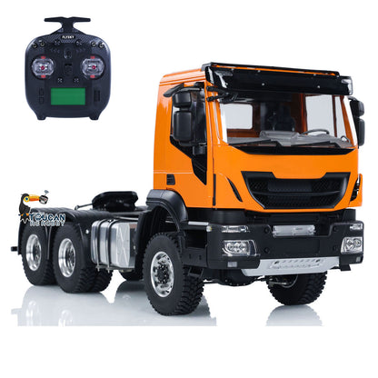 Camion tracteur RC en métal 1/14 6x6 PNP avec boîte de vitesses à 2 vitesses