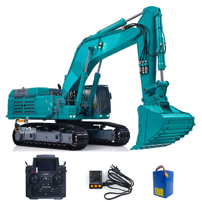 TOUCAN 55KG! 1/12 Metal Remote Control Hydraulic Tracked Excavator 395F RC Digger 2830 Brushless Motor Dual Pump System Flysky Radio