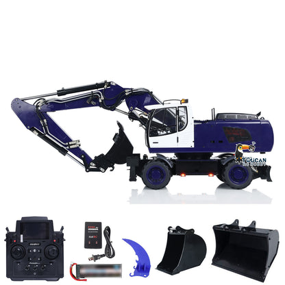 1/14 946-3 Wheeled RC Hydraulic Excavator RC Digger PL18EV Transmitter Tiltable Bucket